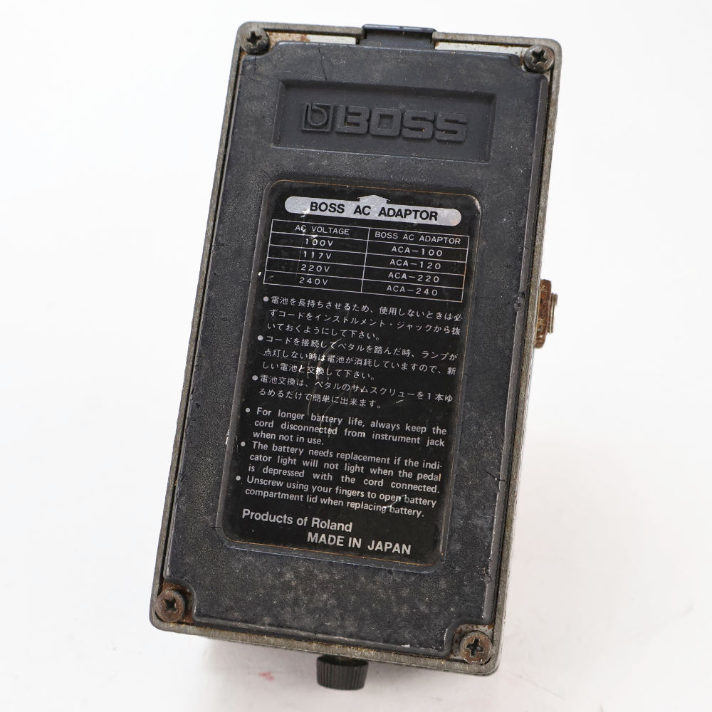 【中古】 ヘビーメタル エフェクター BOSS HM-2 Heavy Metal Made in Japan ディストーション ギターエフェクター 本体画像 裏