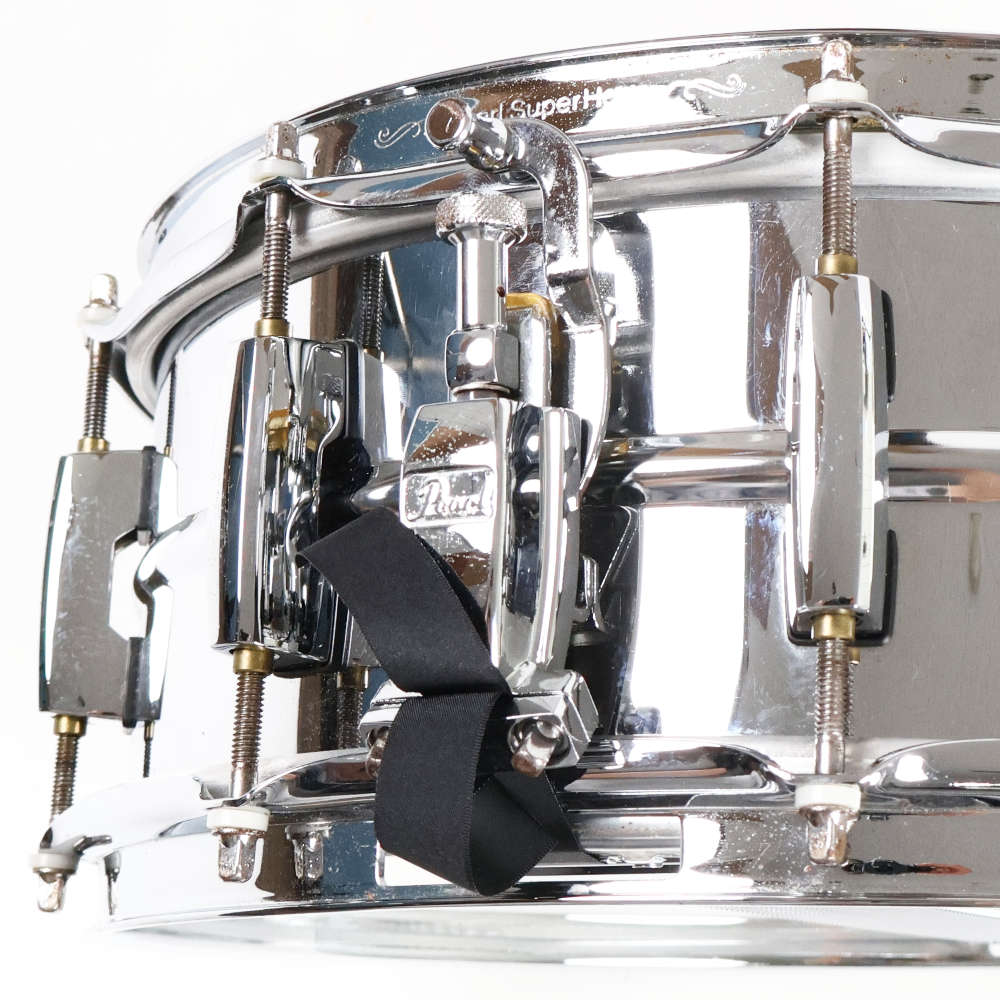 【中古】 スネアドラム パール Pearl SensiTone Steel Custom Alloy 14x5.5 スチールシェル ストレイナー