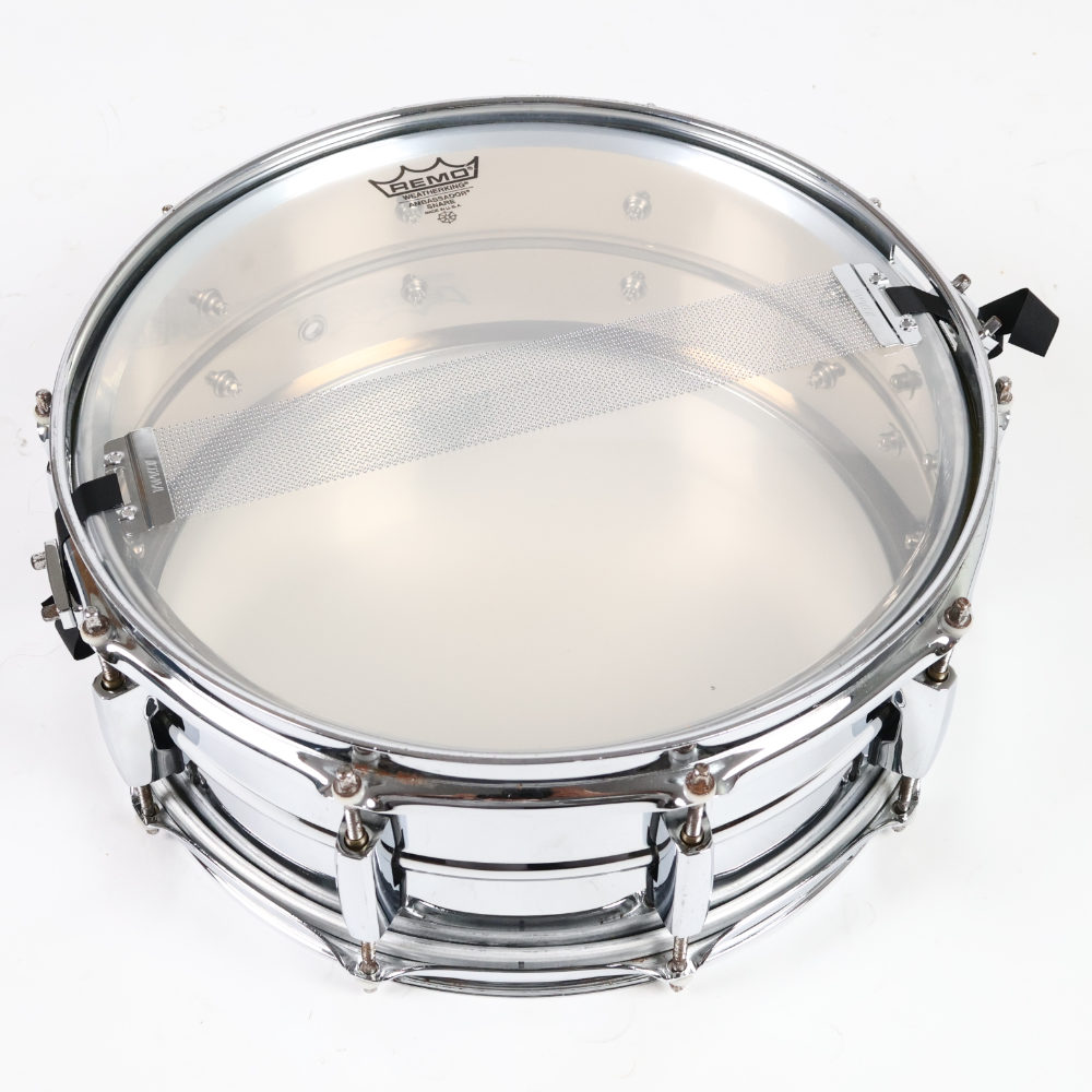 【中古】 スネアドラム パール Pearl SensiTone Steel Custom Alloy 14x5.5 スチールシェル 本体画像 裏
