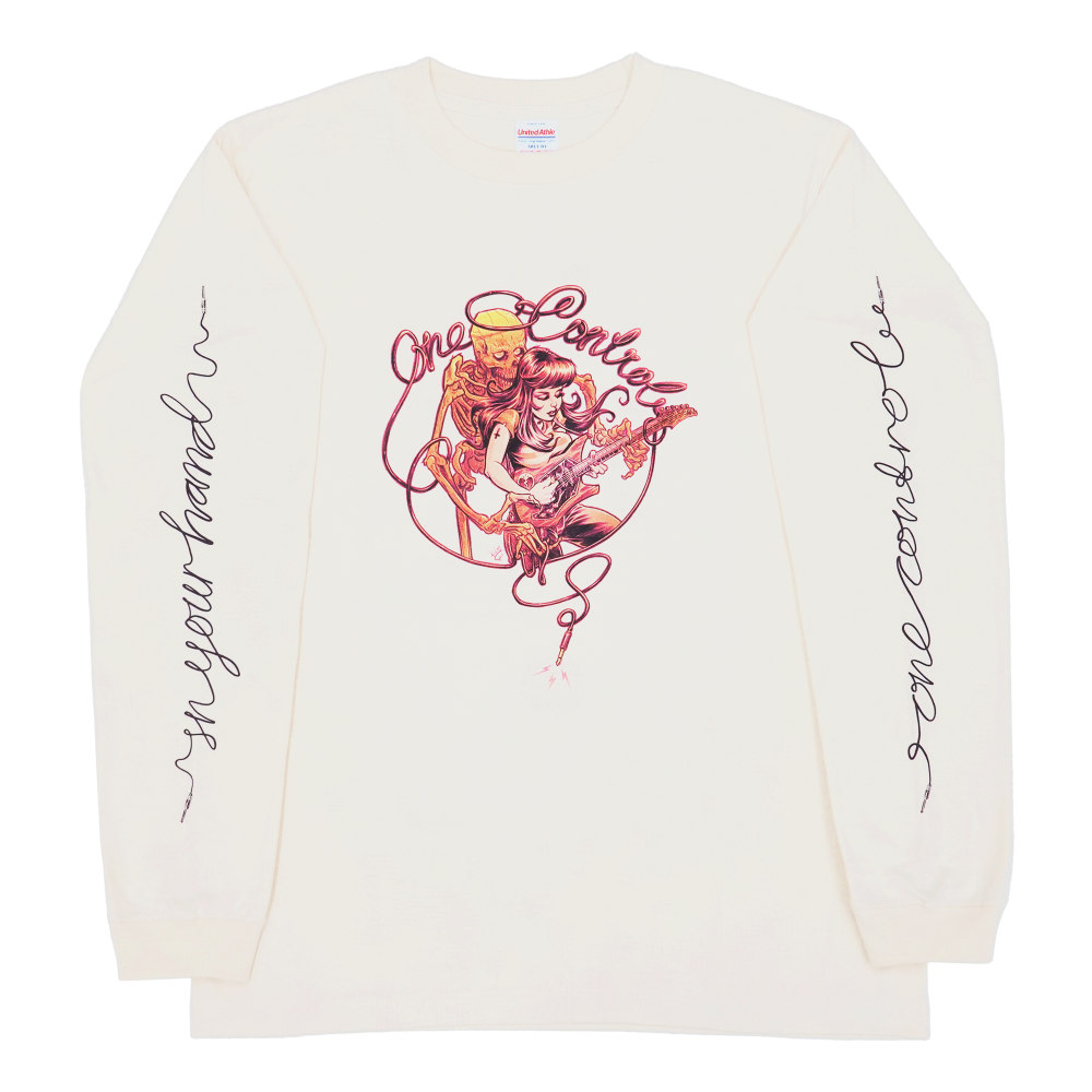 One Control ワンコントロール the Skull with Girl ロングTシャツ ヴィンテージナチュラル 長袖 XLサイズ