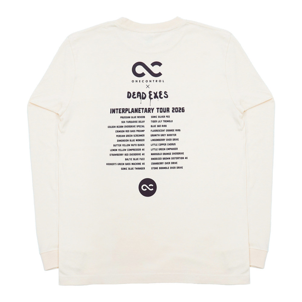 One Control ワンコントロール the Skull with Girl ロングTシャツ ヴィンテージナチュラル 長袖 XLサイズ 背面画像