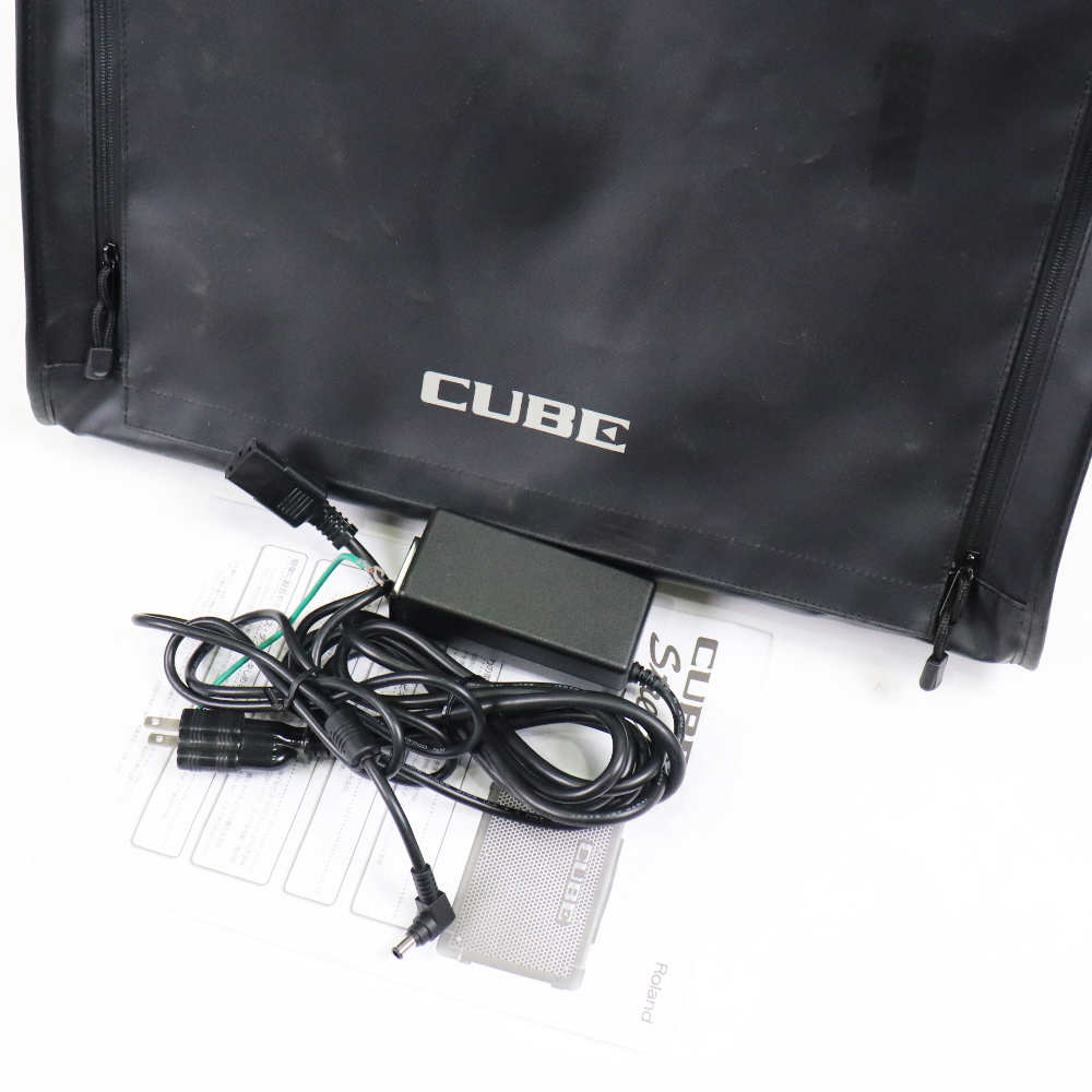 【中古】 ギターアンプ ローランド ROLAND CUBE Street EX BK ステレオ ポータブルアンプ マイクスピーカー 付属品画像