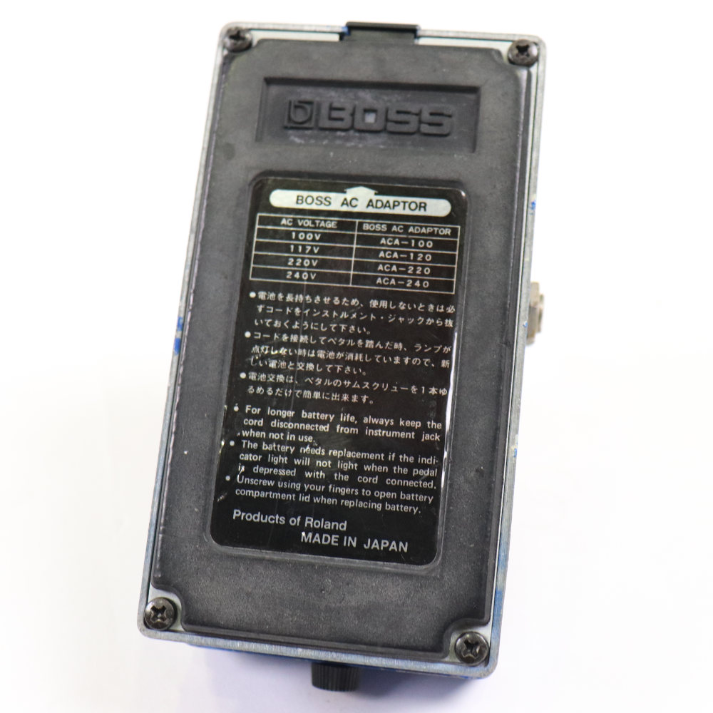 【中古】コンプレッサー エフェクター BOSS CS-2 Compression Sustainer Made in Japan ギターエフェクター 本体画像 裏