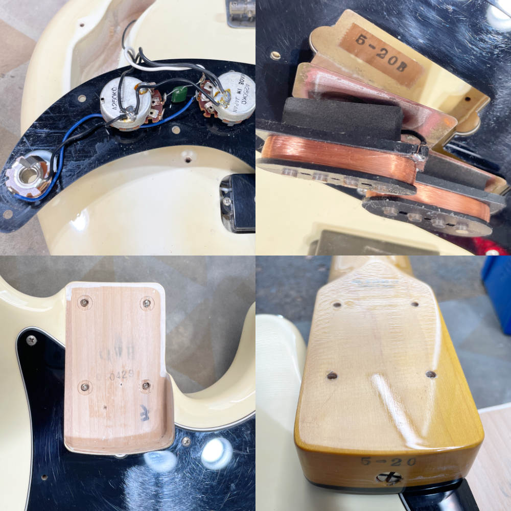 【中古】 ベース FENDER JAPAN PB70-70US OWH PRECISION BASS 2004〜2005年製 フェンダージャパン プレシジョンベース プレベ 内部 