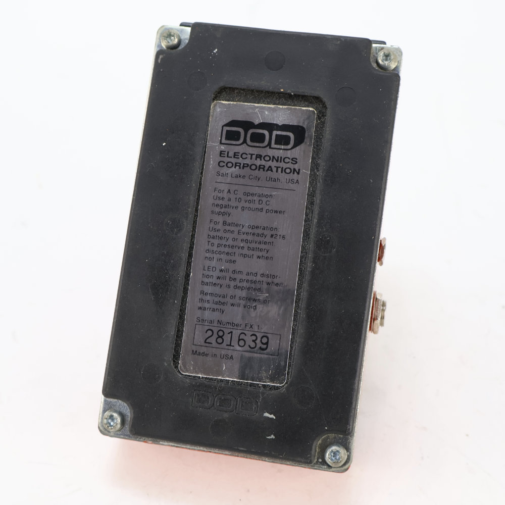 【中古】 エフェクター DOD FX80B COMPRESSOR SUSTAINER コンプレッサー FX80-B USA製 底面