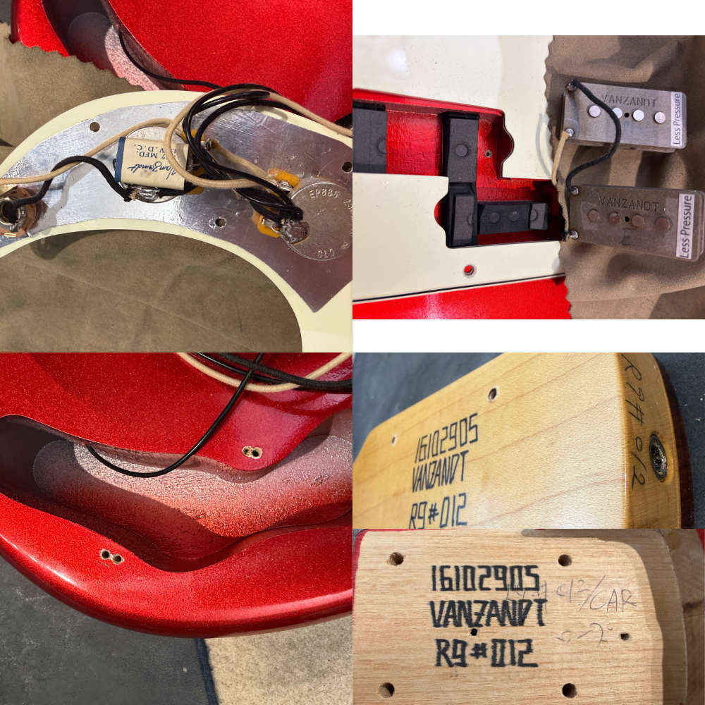 【中古】 エレキベース Vanzandt PBV-R2 Candy Apple Red ヴァンザント PBスタイル 内部 