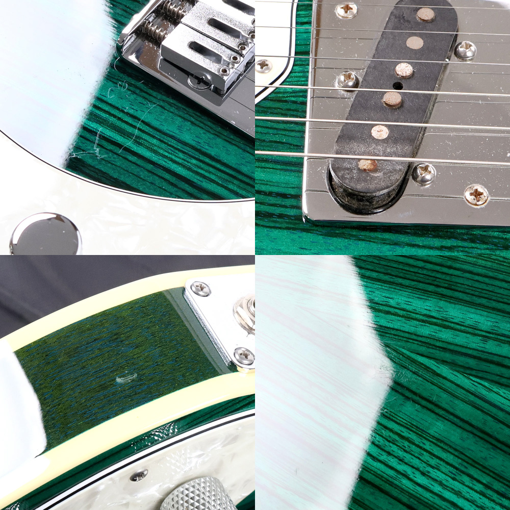 【中古】 エレキギター Freedom Custom Guitar Research Green Pepper Transparent Green 2017年製 フリーダムカスタムギターリサーチ グリーンペッパー シンラインタイプ 傷、打痕