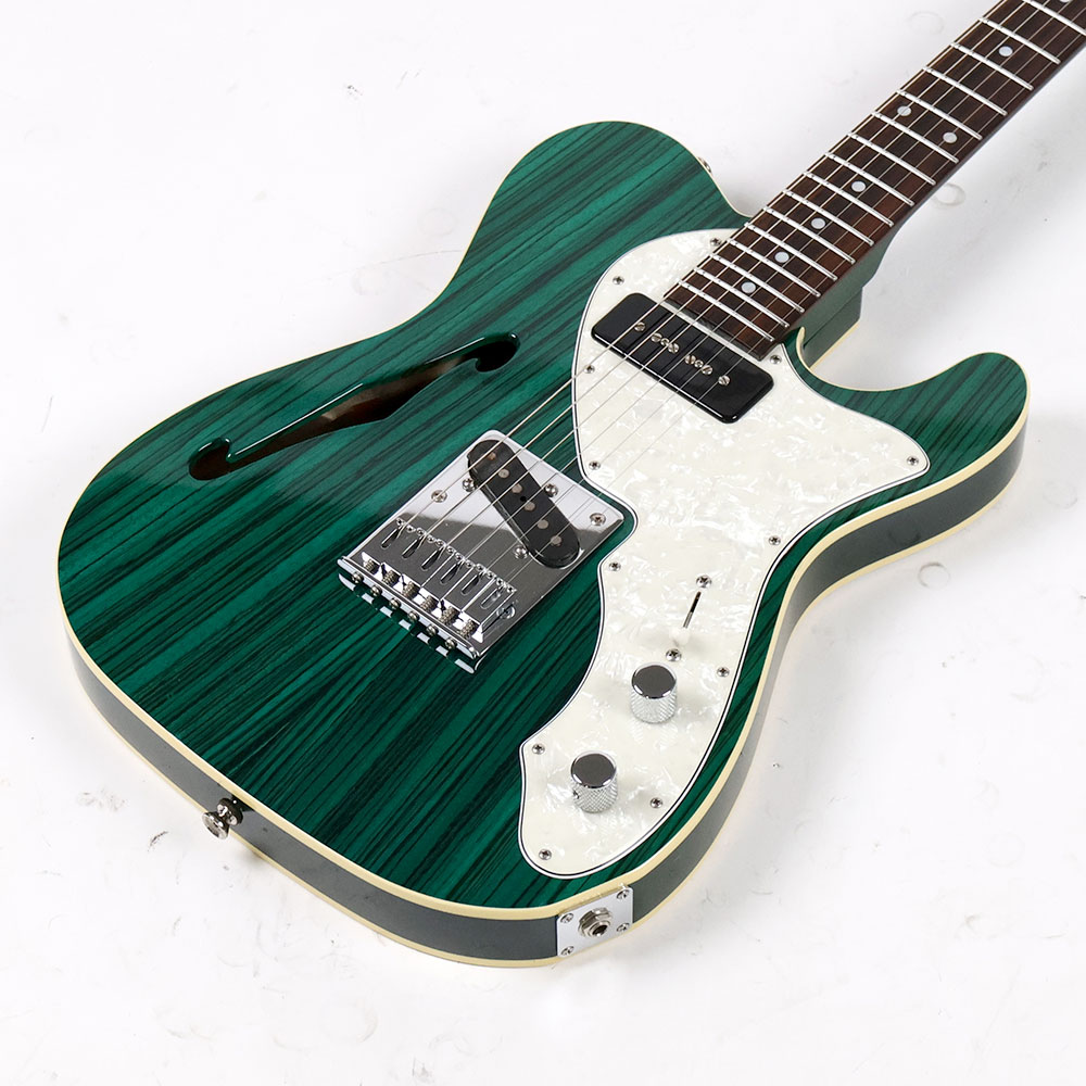 【中古】 エレキギター Freedom Custom Guitar Research Green Pepper Transparent Green 2017年製 フリーダムカスタムギターリサーチ グリーンペッパー シンラインタイプ ボディ