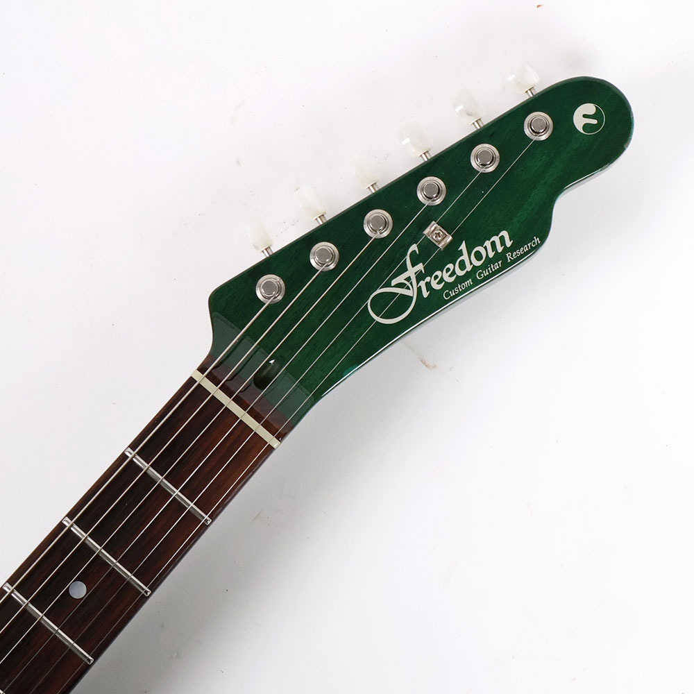 【中古】 エレキギター Freedom Custom Guitar Research Green Pepper Transparent Green 2017年製 フリーダムカスタムギターリサーチ グリーンペッパー シンラインタイプ ヘッド
