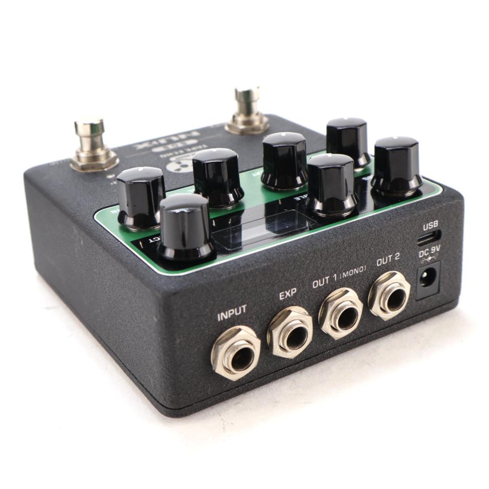 【中古】 エフェクター NUX NDD-7 TAPE ECHO EMULATOR ディレイ テープエコーエミュレーター リア斜めアングル画像