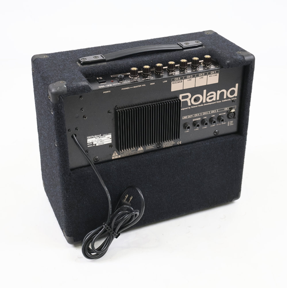 【中古】 キーボードアンプ ローランド ROLAND KC-100 60W 4CH入力 マイク入力XLR端子搭載 詳細画像
