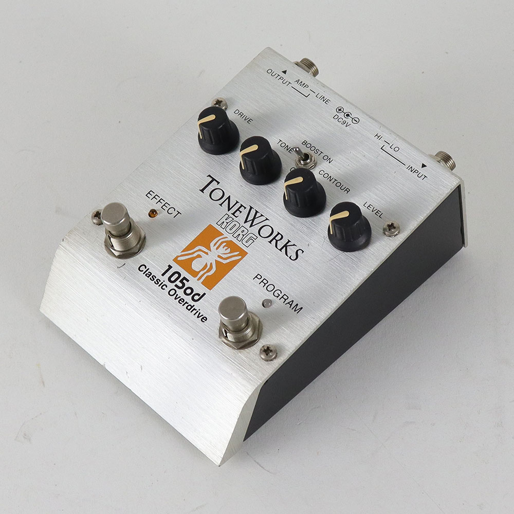 【中古】 クラシックオーバードライブ エフェクター KORG TONEWORKS 105od Classic Overdrive オーバードライブ ギターエフェクター 全体