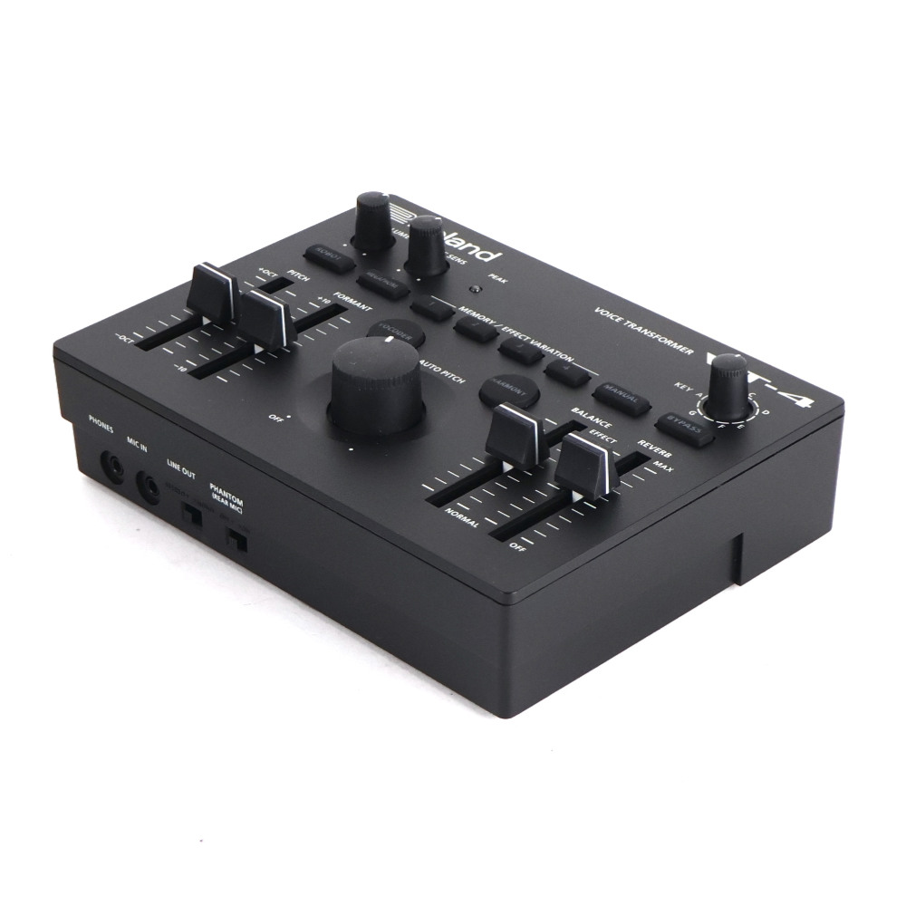 【中古】 ボイスエフェクト ボーカルエフェクター ROLAND VT-4 Voice Transformer ボイストランスフォーマー ローランド 斜めアングル画像