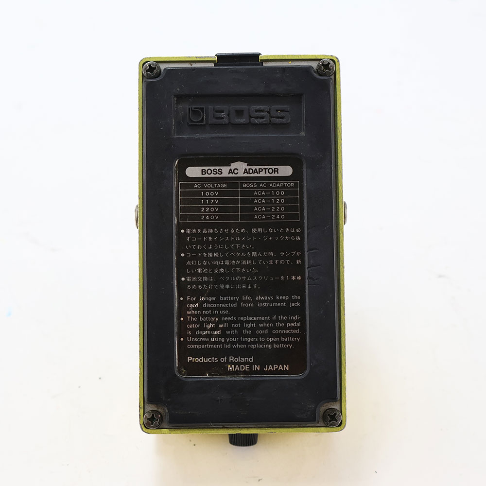【中古】ターボオーバードライブ エフェクター BOSS OD-2 TURBO OverDrive Made in Japan ボス ギターエフェクター 裏面