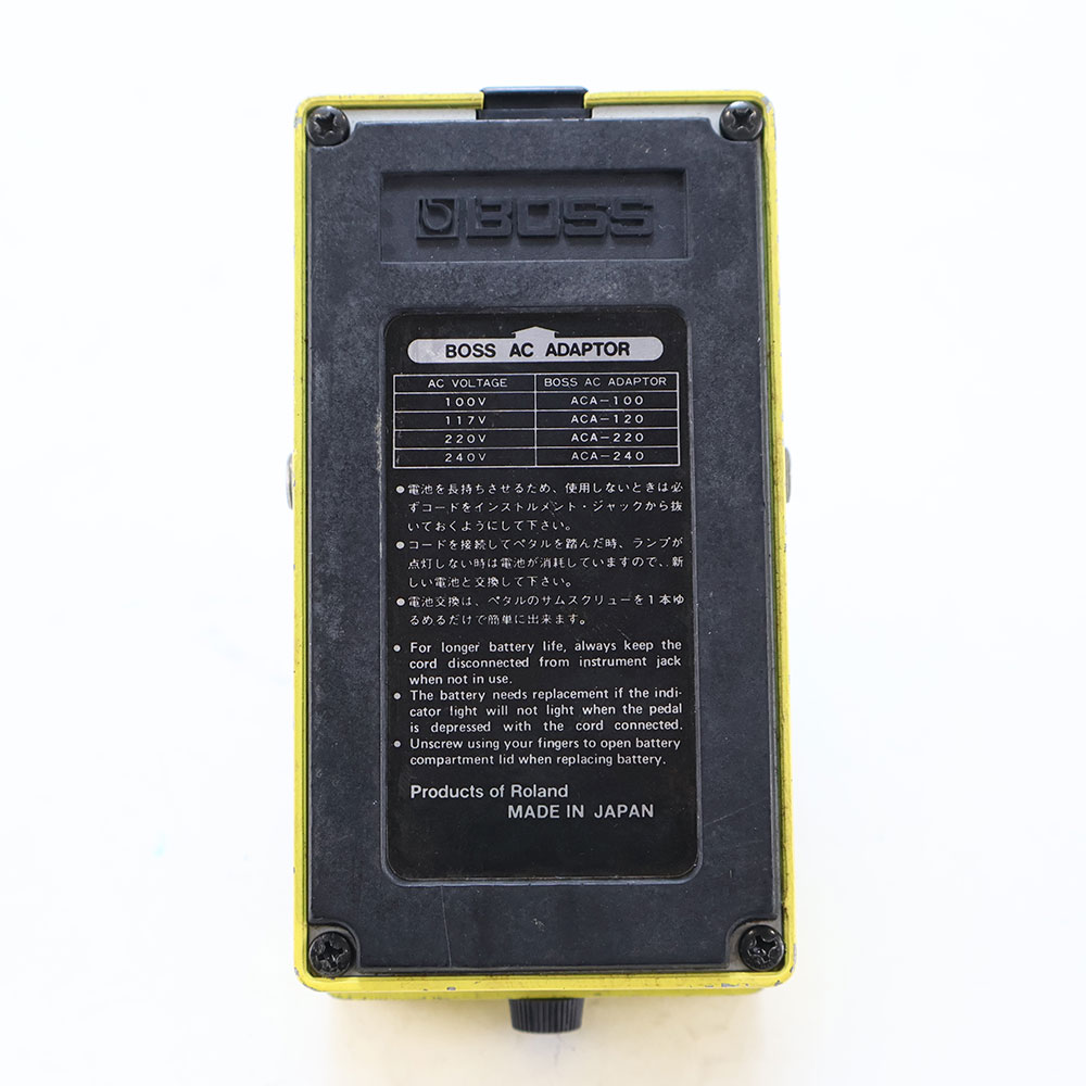 【中古】ターボオーバードライブ エフェクター BOSS OD-2 TURBO OverDrive Made in Japan ボス ギターエフェクター 裏面