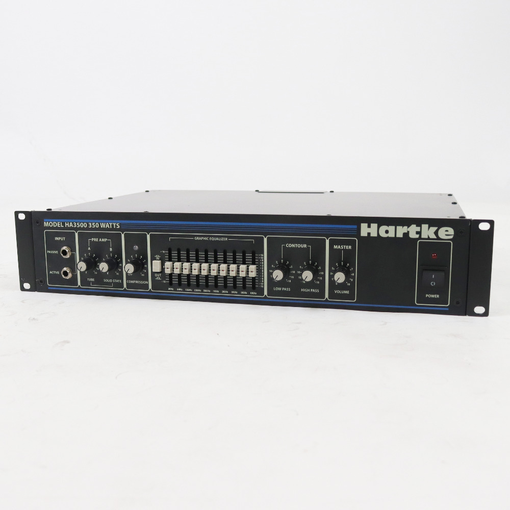 【中古】 HARTKE ハートキー HA3500 ベースアンプヘッド 本体画像 斜め 