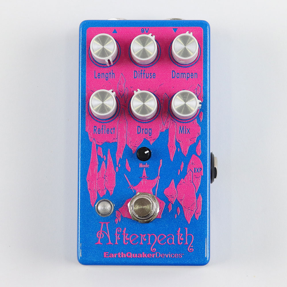 【訳あり】アウトレット EarthQuaker Devices アースクエイカーデバイセス EQD Afterneath V3 Blue Magenta ショートディレイリバーブ