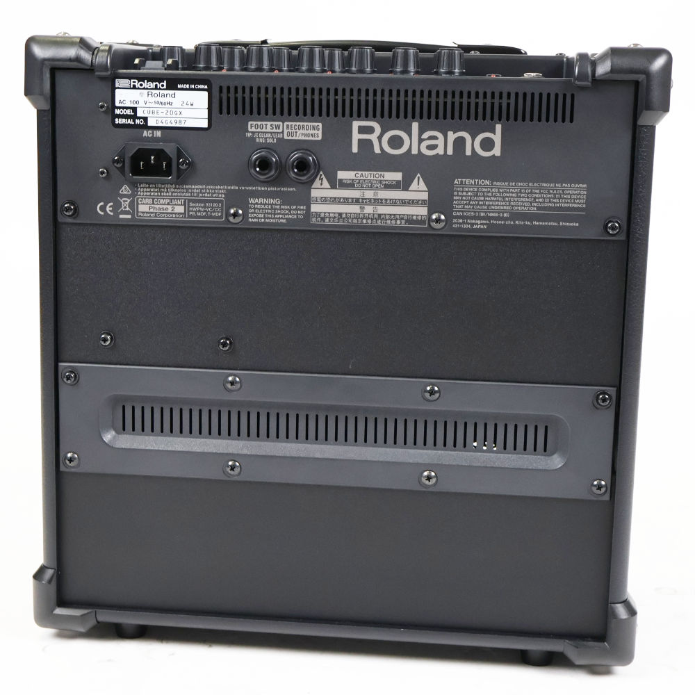 【中古】 ギターアンプ ROLAND CUBE-20GX 本体画像 裏