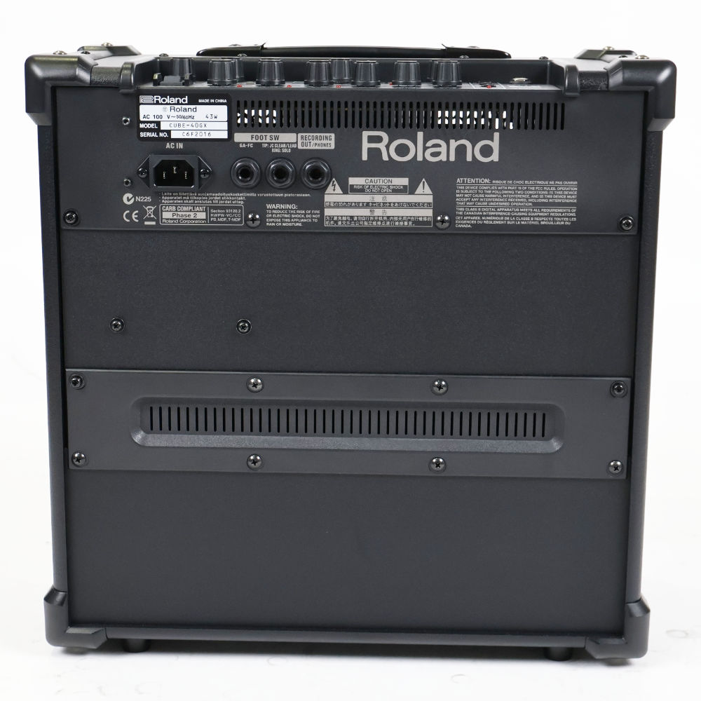 【中古】 ギターアンプ ROLAND ローランド CUBE-40GX 本体画像 裏