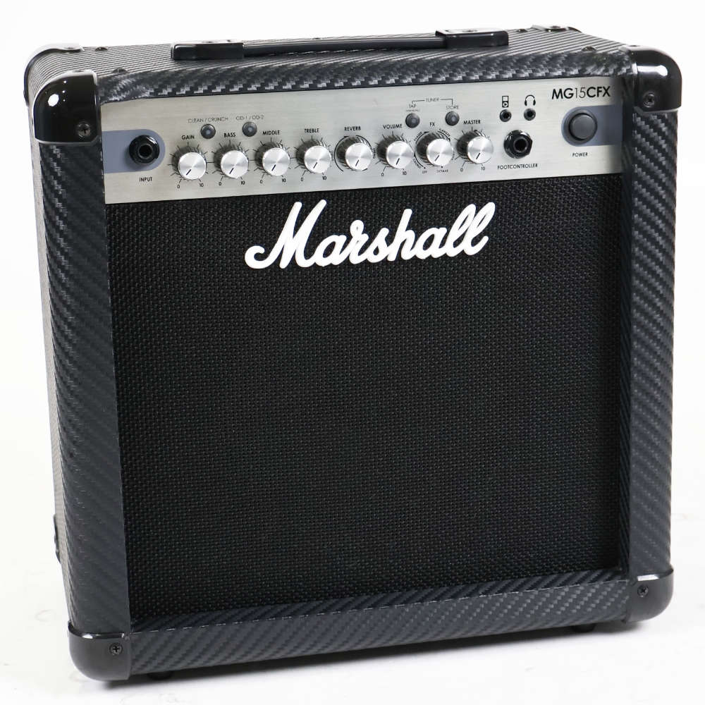【中古】ギターアンプ マーシャル MARSHALL MG15CFX 小型ギターアンプ コンボ 本体画像 斜め