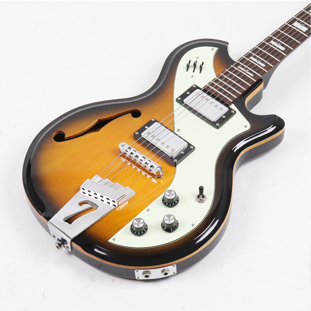 【中古】 エレキギター Italia Guitars Mondial Classic 2 Tone Sunburst ピエゾピックアップ内蔵 イタリアギターズ モンディアルクラシック ボディ画像