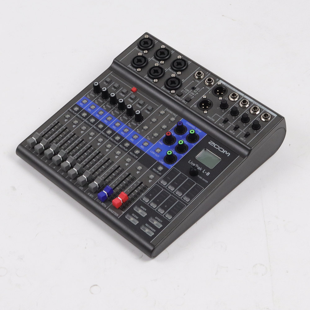 【中古】 ライブミキサー＆レコーダー ズーム ZOOM LIVETRAK L-8 8チャンネル 側面