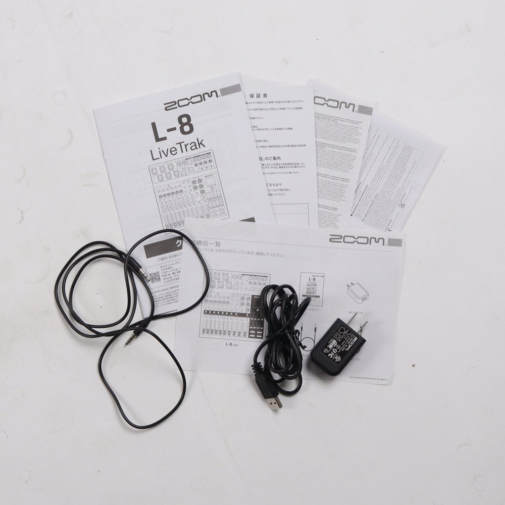 【中古】 ライブミキサー＆レコーダー ズーム ZOOM LIVETRAK L-8 8チャンネル 付属品
