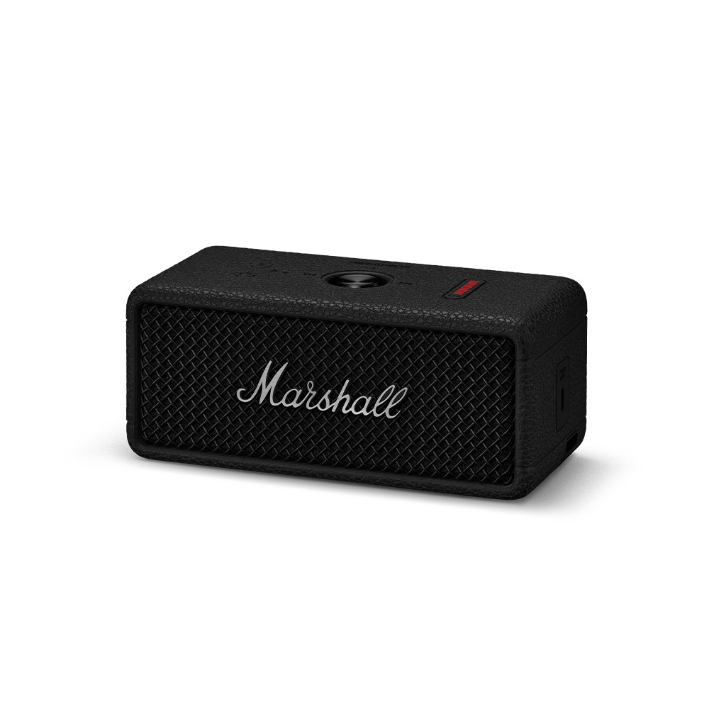 MARSHALL マーシャル Emberton III Black and Silver ワイヤレススピーカー Bluetoothスピーカー ブラック&シルバー 右斜めアングル画像