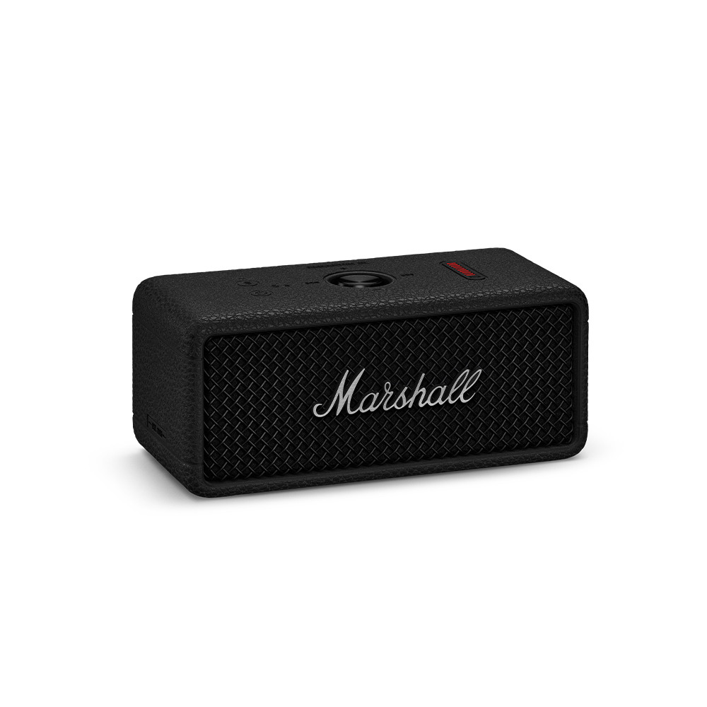 MARSHALL マーシャル Emberton III Black and Silver ワイヤレススピーカー Bluetoothスピーカー ブラック&シルバー 左斜めアングル画像
