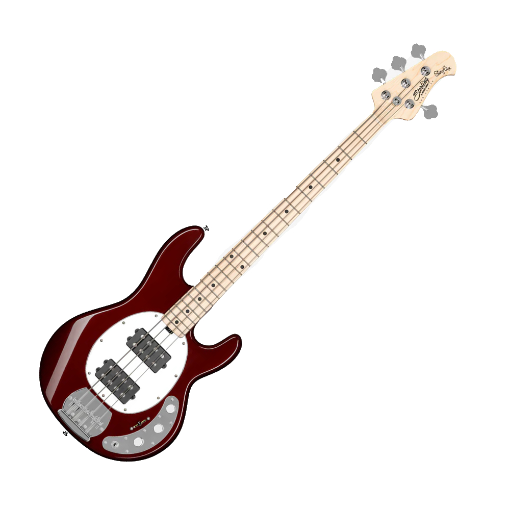 Sterling By Musicman SUB STINGRAY HH RAY4 CANDY APPLE RED エレキベース 2ピックアップ仕様 RAY4HH-CAR-M1
