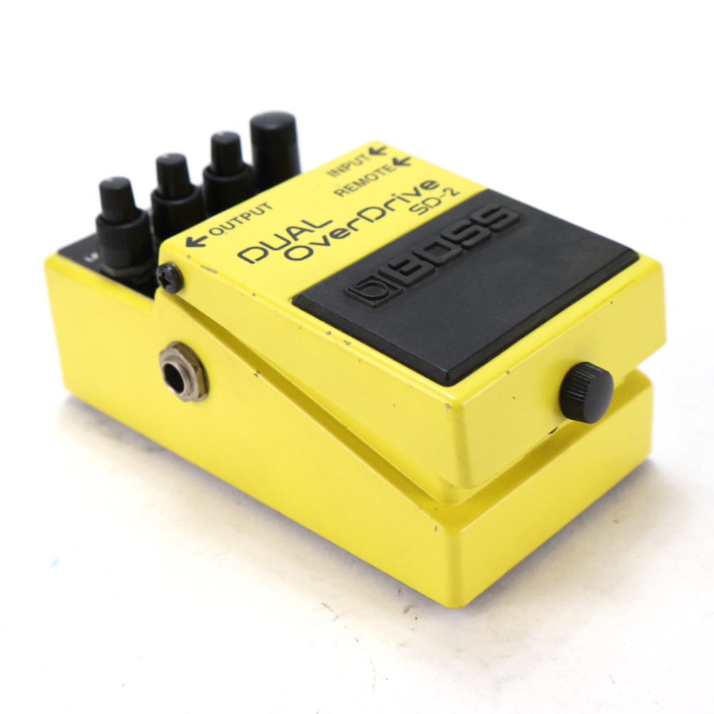 【中古】 オーバードライブ エフェクター BOSS SD-2 DUAL Over Drive ギターエフェクター 斜めアングル画像