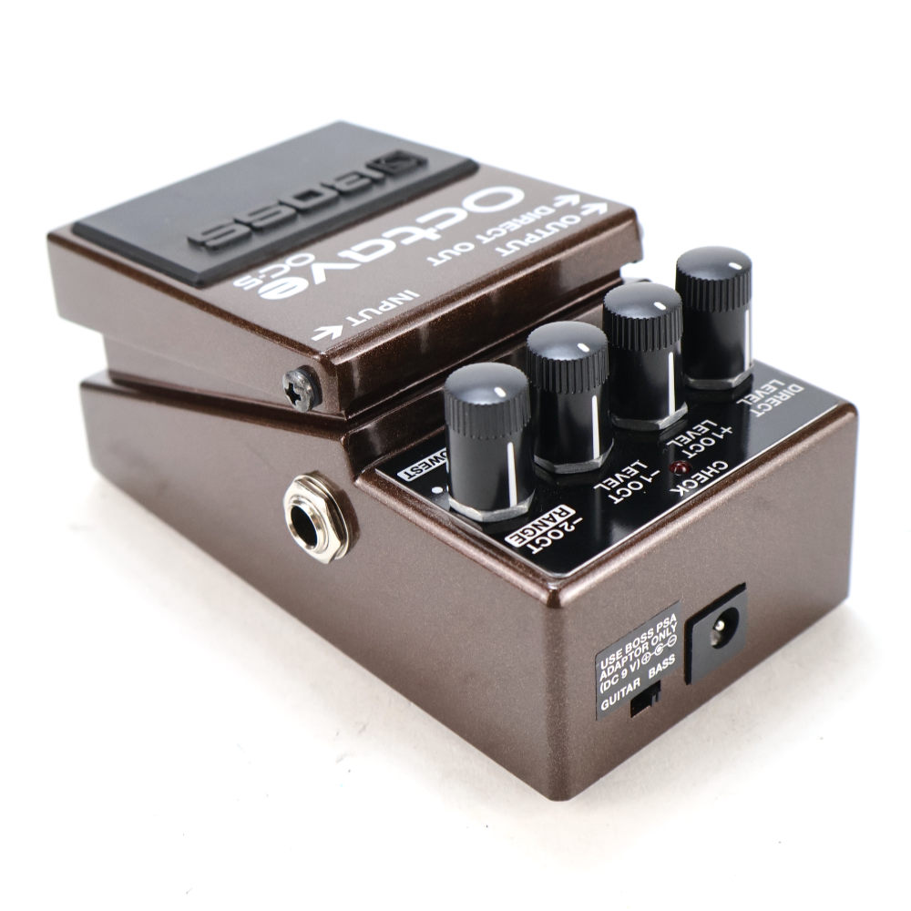 【中古】 オクターバー エフェクター BOSS OC-5 Octave ギターエフェクター オクターブ リア斜めアングル画像