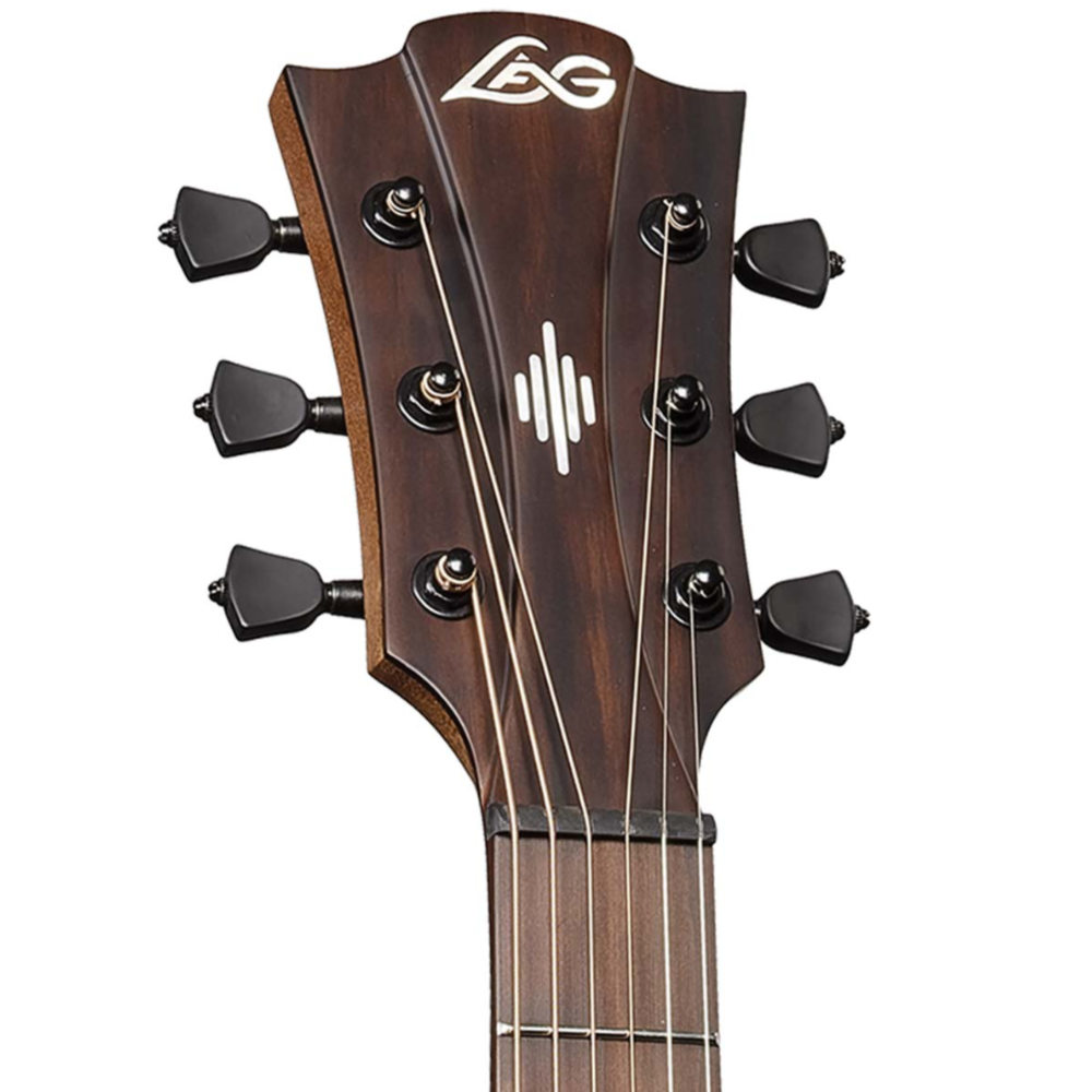 アコースティックギター LAG GUITARS HV10ACE NEW HYVIBEシリーズ スマートギター オーディトリアムサイズ ヘッド画像