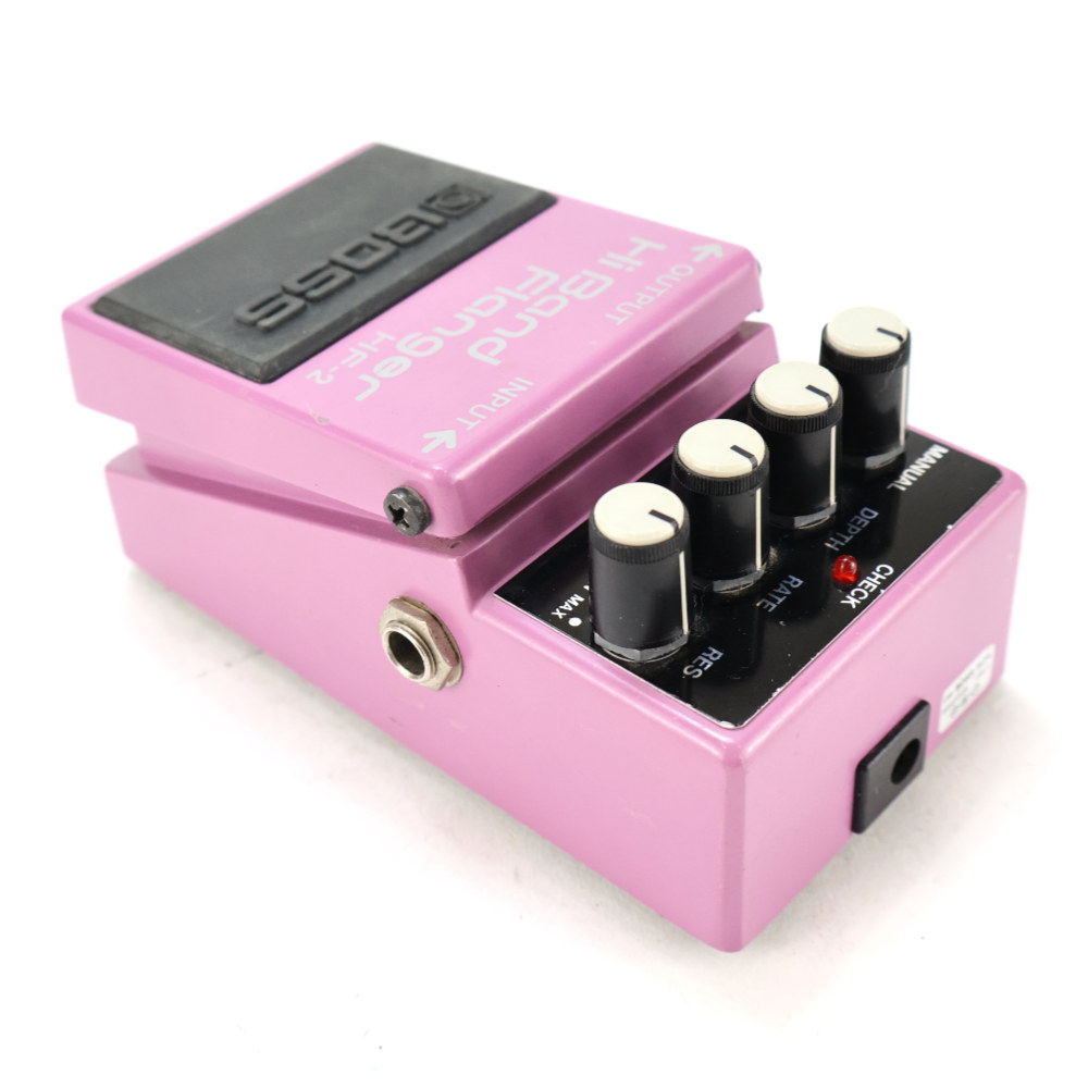【中古】ハイバンドフランジャー エフェクター BOSS HF-2 Hi Band Flanger ボス ギターエフェクター リア斜めアングル画像