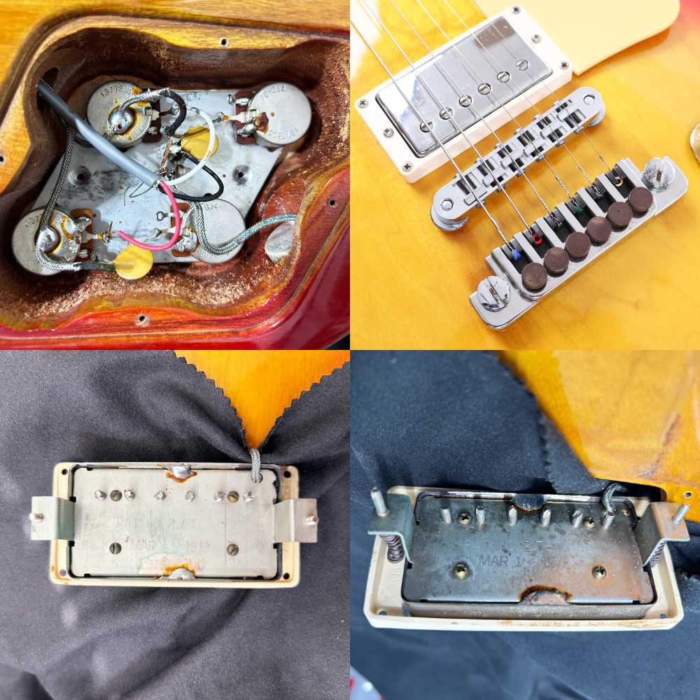 【中古】 エレキギター Gibson Les Paul Standard Cherry SunBurst 1978年製 ギブソン レスポールスタンダード 内部