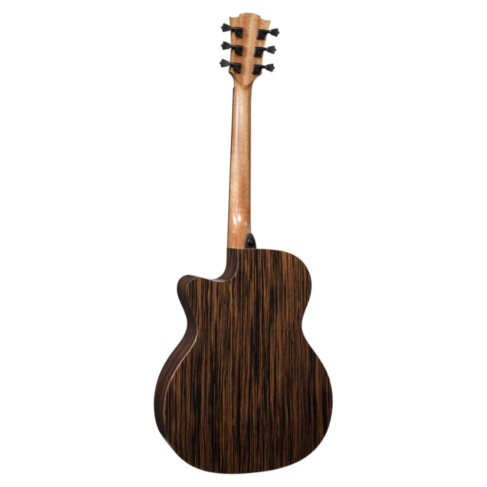 アコースティックギター LAG GUITARS HV50ACE NEW HYVIBEシリーズ スマートギター オーディトリアムサイズ マッカーサーエボニーバック&サイド バック画像