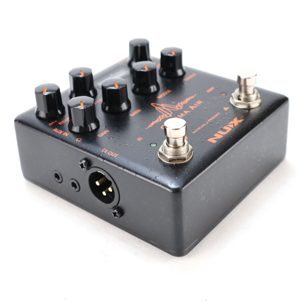 【中古】 プリアンプ付 アコースティックギターシミュレーター NUX NAI-5 Optima Air 斜めアングル画像