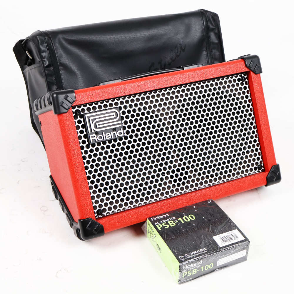 【中古】 ギターアンプ ローランド ROLAND CUBE Street RED 乾電池駆動パフォーマンス用ステレオアンプ ギターアンプ