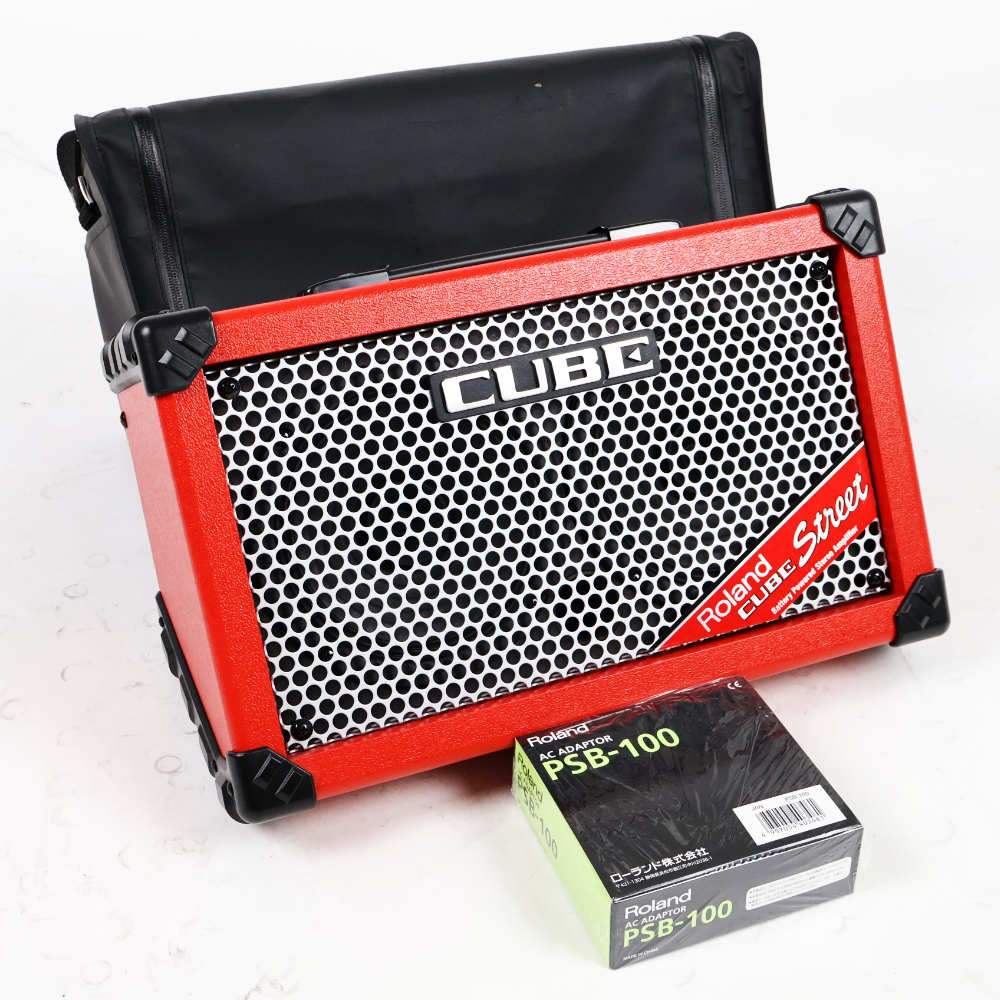 【中古】 ギターアンプ ローランド ROLAND CUBE Street RED 乾電池駆動パフォーマンス用ステレオアンプ ギターアンプ