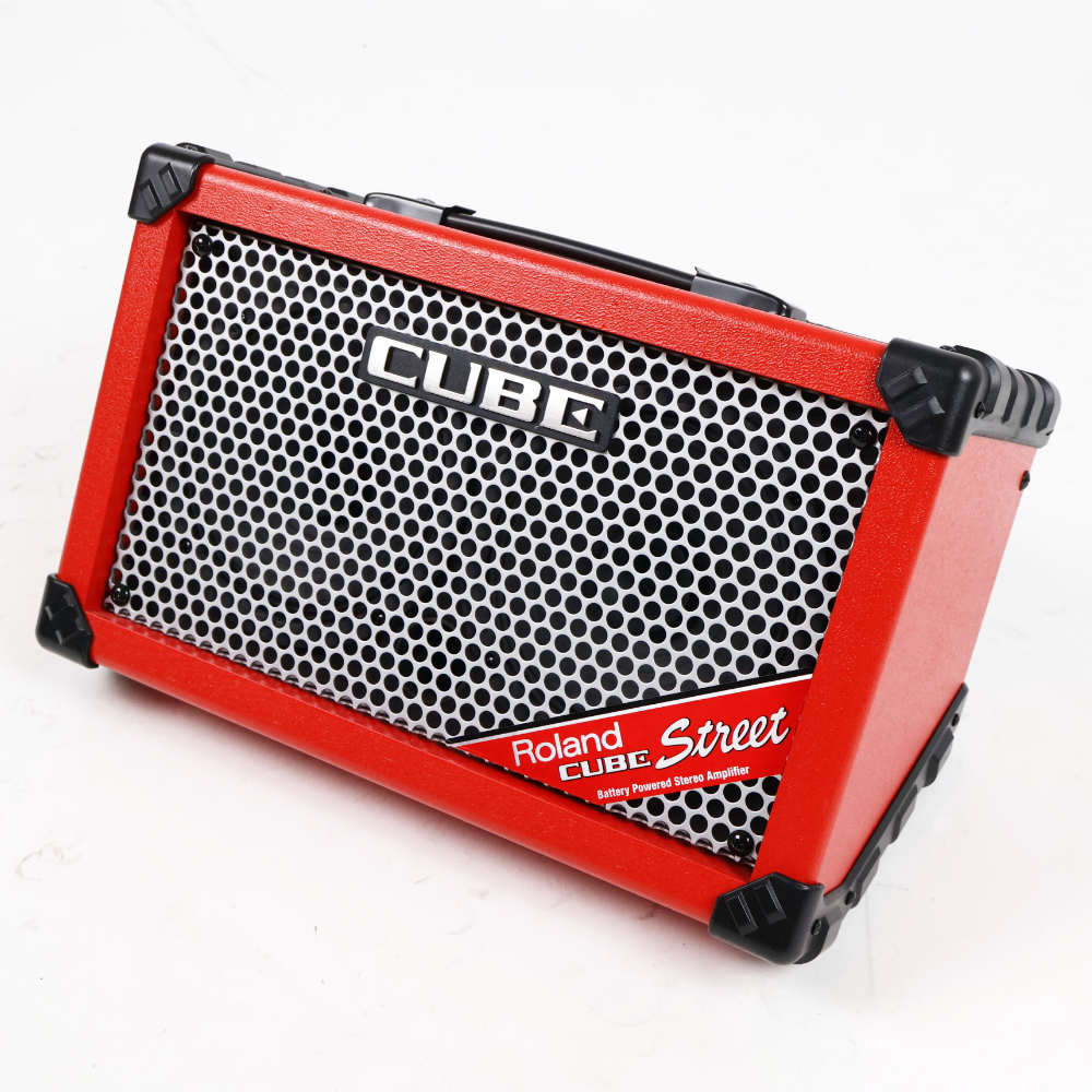 【中古】 ギターアンプ ローランド ROLAND CUBE Street RED 乾電池駆動パフォーマンス用ステレオアンプ ギターアンプ 本体画像