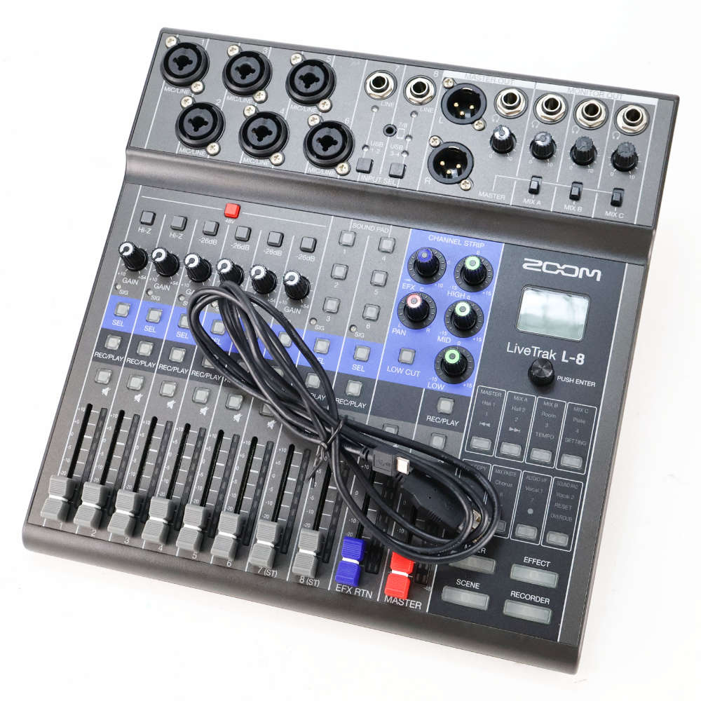 【中古】 ライブミキサー＆レコーダー ズーム ZOOM LIVETRAK L-8 8チャンネル