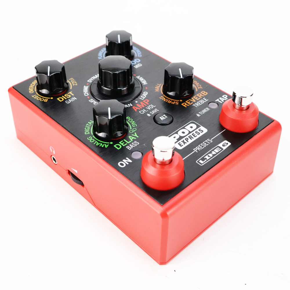 【中古】 LINE6 ライン6 POD Express Guitar マルチエフェクター ギターエフェクター 本体画像 斜め2
