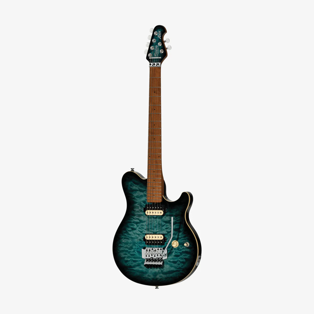 Sterling By Musicman AX50QM-YUB-M2 Yucatan Blue AXIS キルテッドメイプルトップ アクシス ミュージックマン ボディトップ