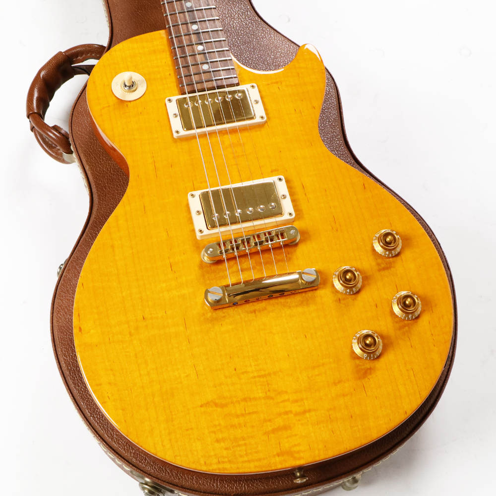 【中古】 エレキギター Gibson Les Paul Junior Special Plus Trans Amber Gold Hardware 2001年製 ギブソン レスポール ジュニアスペシャル AAメイプルトップ ボディ画像