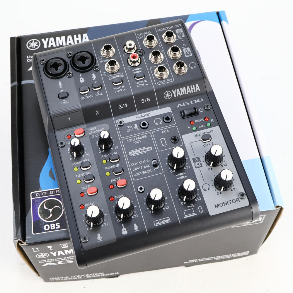 【中古】 ヤマハ YAMAHA AG06 MK2 B 6チャンネル ライブストリーミングミキサー ブラック
