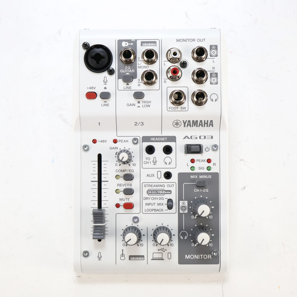 【中古】 ミキサー ヤマハ YAMAHA AG03 mk2 W ライブストリーミングミキサー ホワイト