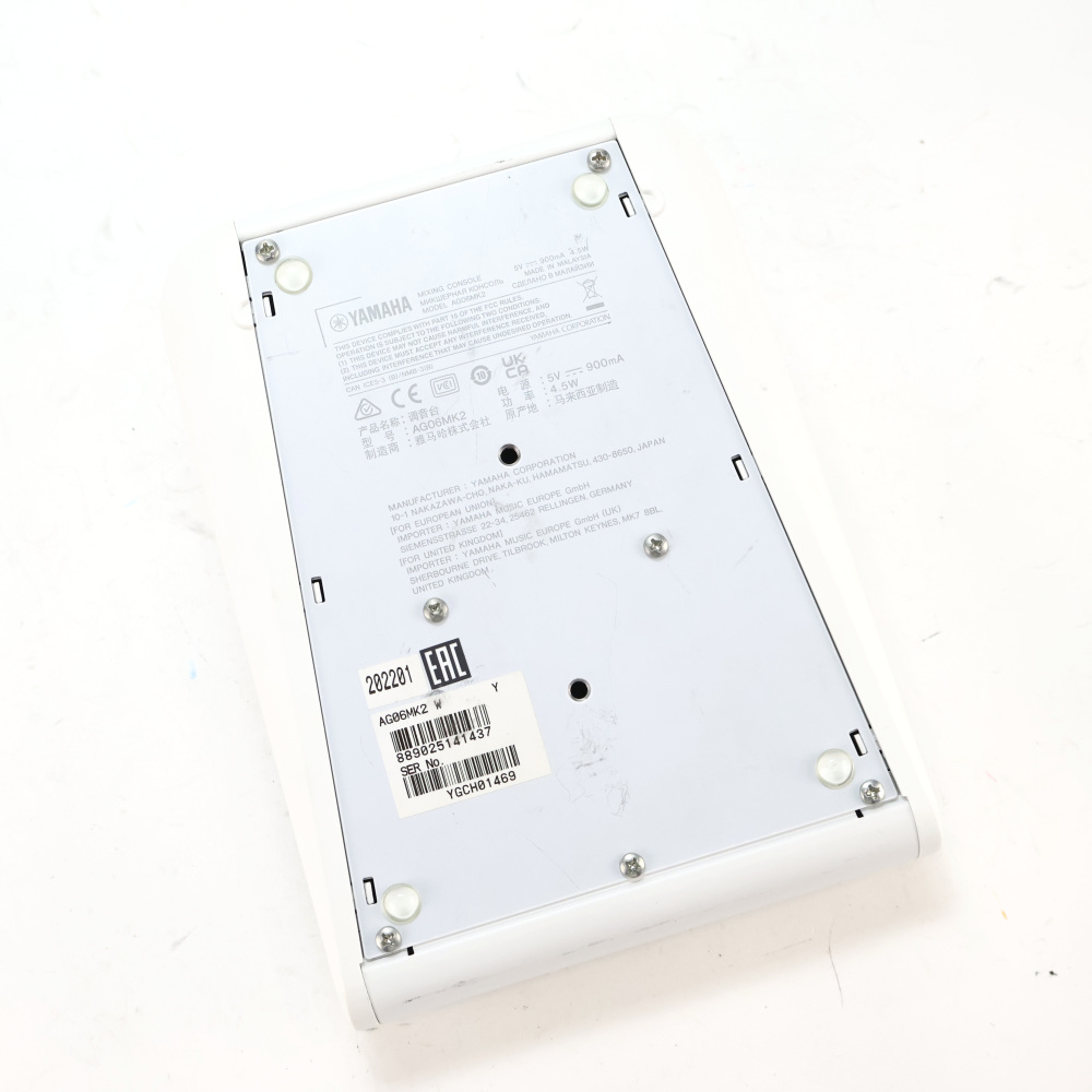 【中古】 ヤマハ YAMAHA AG06 MK2 W 6チャンネル ライブストリーミングミキサー ホワイト 詳細画像