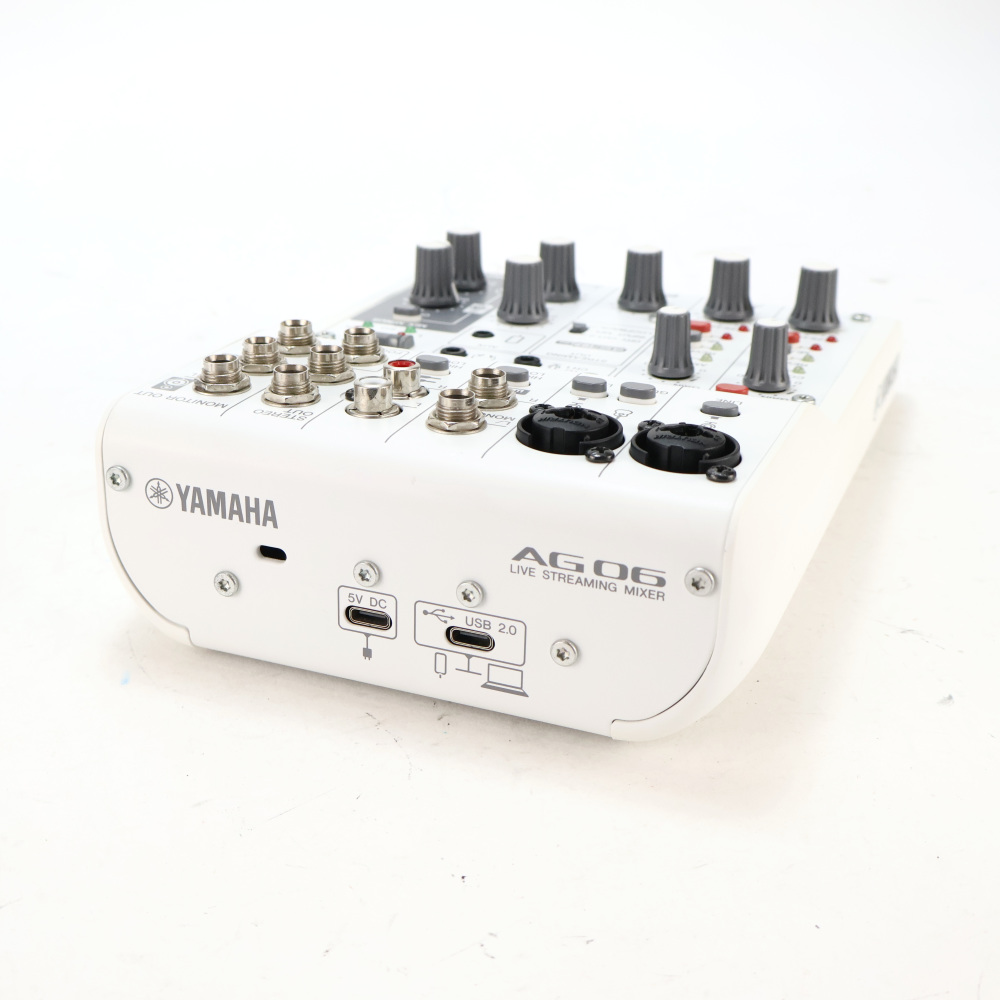 【中古】 ヤマハ YAMAHA AG06 MK2 W 6チャンネル ライブストリーミングミキサー ホワイト 詳細画像