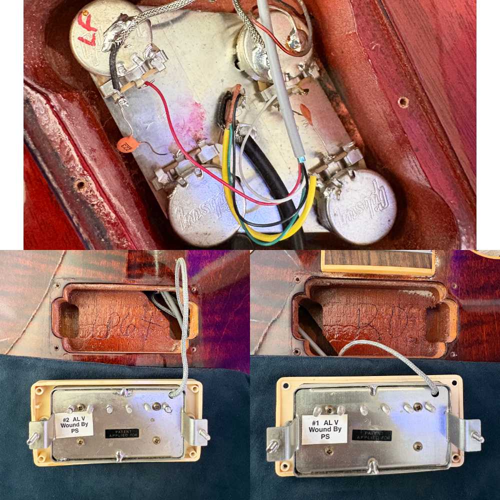 【中古】 エレキギター Gibson ’60s Les Paul Standard Plus RD 2006年製 ギブソン レスポールスタンダード バーストバッカーピックアップ搭載 内部