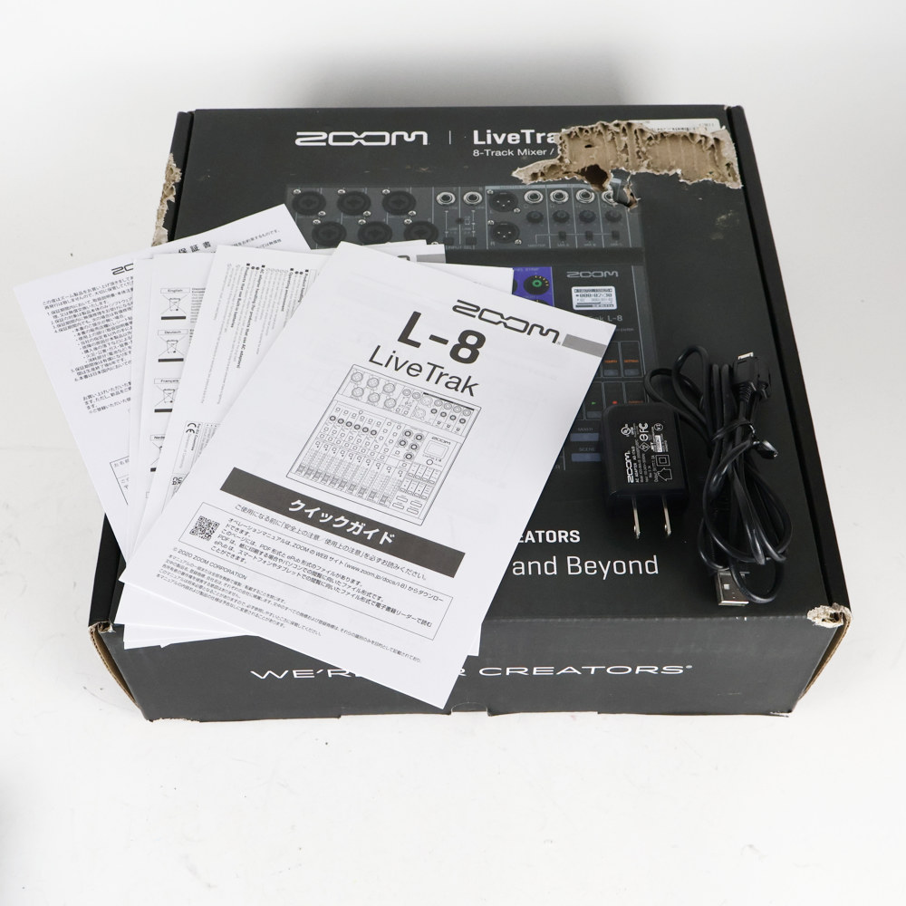 【中古】 ライブミキサー&レコーダー ズーム ZOOM LIVETRAK L-8 8チャンネル 付属品